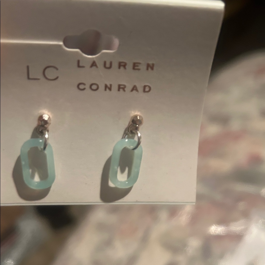 Lc Lauren Conrad Green Hoop Earrings
